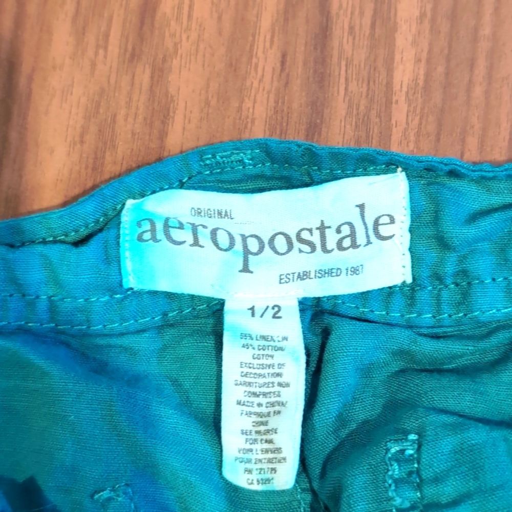Aeropostale teal shorts size 1/2 juniors